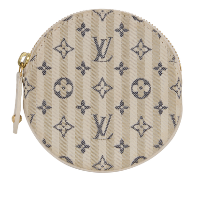 Louis Vuitton Mini Lin Round Coin Purse, front view